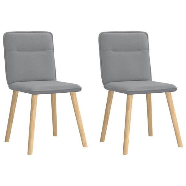 Sillas de comedor giratorias 2 unidades tela gris claro Sillas de comedor giratorias 2 unidades tela gris claro D