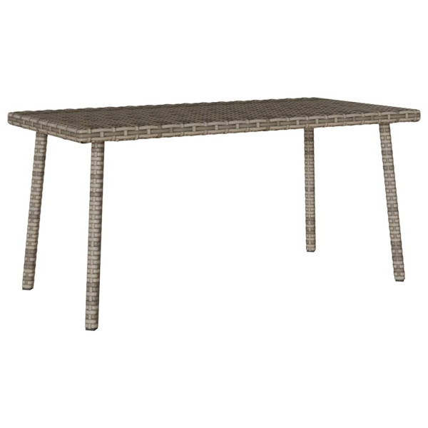 Mesa centro jardín rectangular gris 80x40x37cm ratán sintético Mesa centro jardín rectangular gris 80x40x37cm ratán sintético D