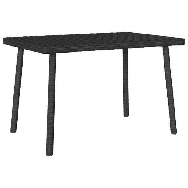 Mesa centro jardín rectangular negra 60x40x37cm ratán sintético Mesa centro jardín rectangular negra 60x40x37cm ratán sintético D