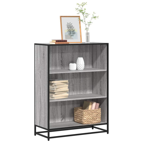 Estantería madera ingeniería gris sonoma 80.5x35x107.5 cm Estantería madera ingeniería gris sonoma 80.5x35x107.5 cm D