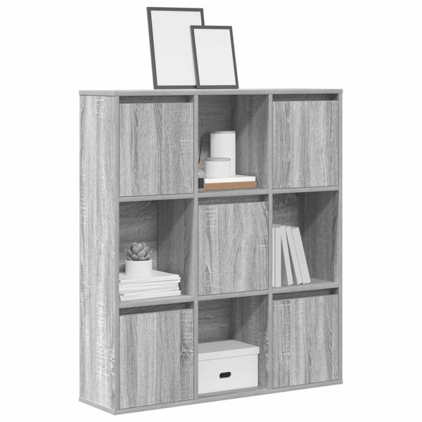 Estantería de madera de ingeniería gris sonoma 89x24x101.5 cm Estantería de madera de ingeniería gris sonoma 89x24x101.5 cm D
