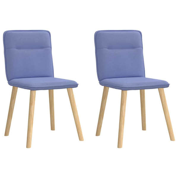 Sillas de comedor 2 uds tela azul jeans Sillas de comedor 2 uds tela azul jeans D