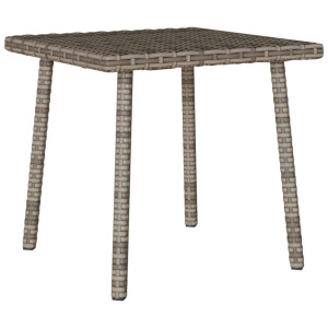 Mesa centro jardín rectangular gris 40x40x37cm ratán sintético D