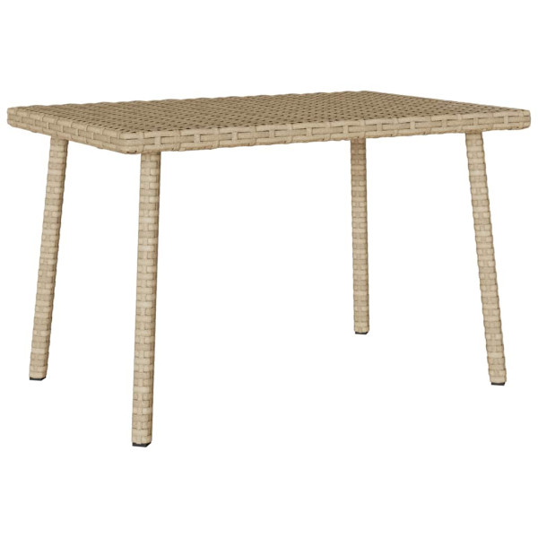 Mesa centro jardín rectangular beige 60x40x37cm ratán sintético Mesa centro jardín rectangular beige 60x40x37cm ratán sintético D