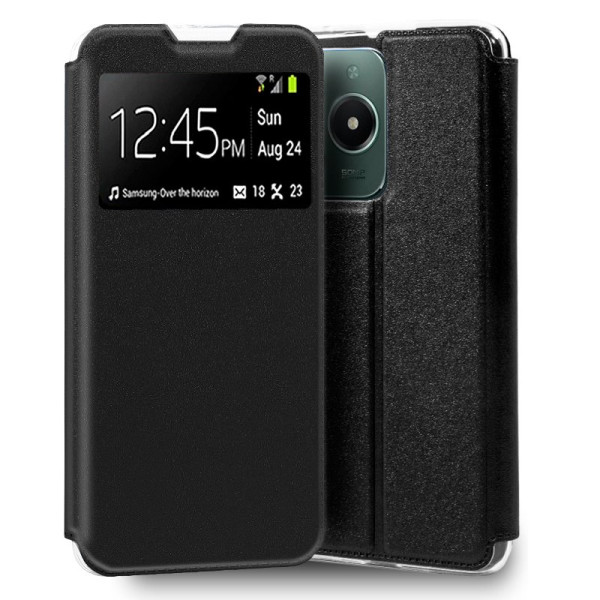 Funda COOL Flip Cover para Realme C61 / C63 Liso Negro Funda COOL Flip Cover para Realme C61 / C63 Liso Negro D