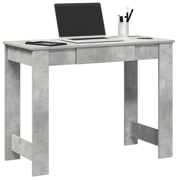 Escritorio de madera contrachapada gris hormigón 100x45x75 cm Escritorio de madera contrachapada gris hormigón 100x45x75 cm D