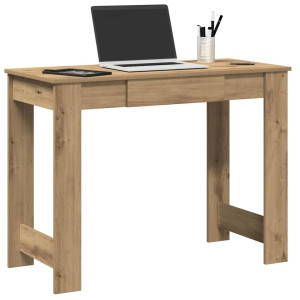 Escritorio de madera de ingeniería roble artisan 100x45x75 cm D