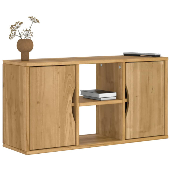 Mueble de TV ODDA madera maciza de pino 79x24x40.5 cm Mueble de TV ODDA madera maciza de pino 79x24x40.5 cm D
