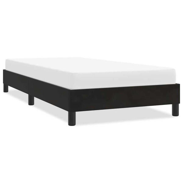 Estructura de cama sin colchón terciopelo negro 100x210 cm Estructura de cama sin colchón terciopelo negro 100x210 cm D