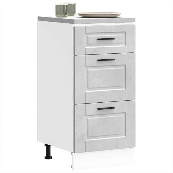 Mueble bajo de cocina porto gris cemento madera reconstituida Mueble bajo de cocina porto gris cemento madera reconstituida D