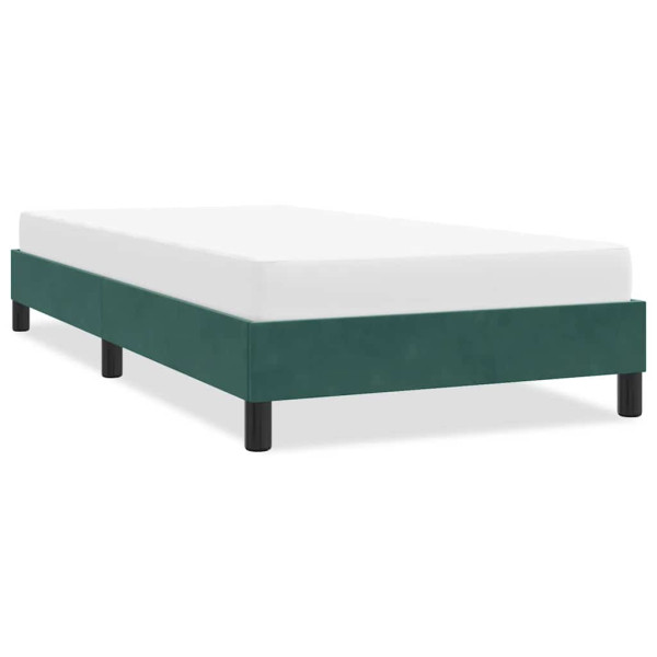 Estructura de cama sin colchón terciopelo verde oscuro 80x210cm Estructura de cama sin colchón terciopelo verde oscuro 80x210cm D