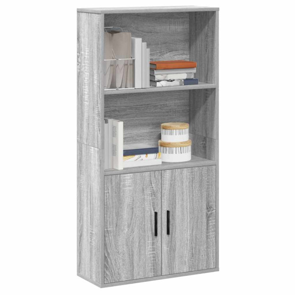 Estantería madera de ingeniería gris sonoma 60x24x120 cm D