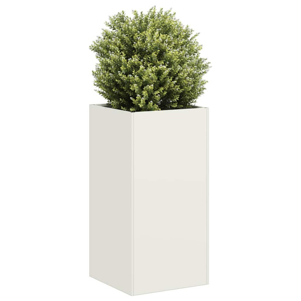 Jardinera de acero laminado en frío blanco 40x40x80 cm D