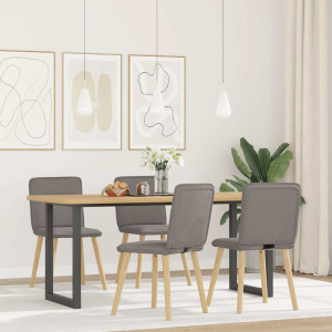 Sillas de comedor 4 unidades tela taupe D