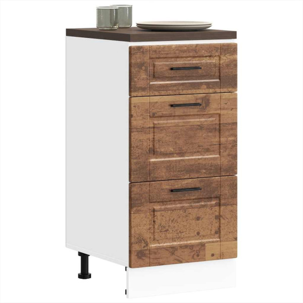 Mueble bajo de cocina porto madera vieja madera reconstituida Mueble bajo de cocina porto madera vieja madera reconstituida D