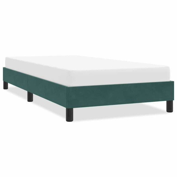 Estructura cama sin colchón terciopelo verde oscuro 100x210cm Estructura cama sin colchón terciopelo verde oscuro 100x210cm D