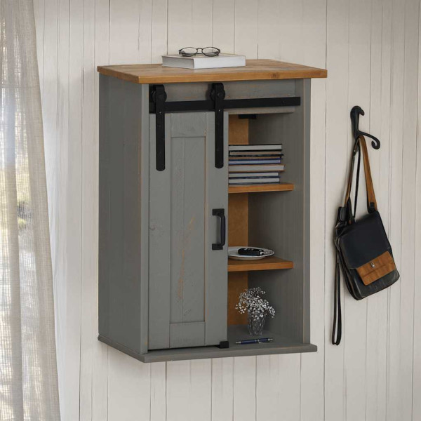 Armario colgante HALDEN con puerta corredera 49x22.5x70 cm gris D