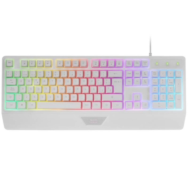 Teclado Gaming SemiMecánico Mars Gaming MK124 blanco D