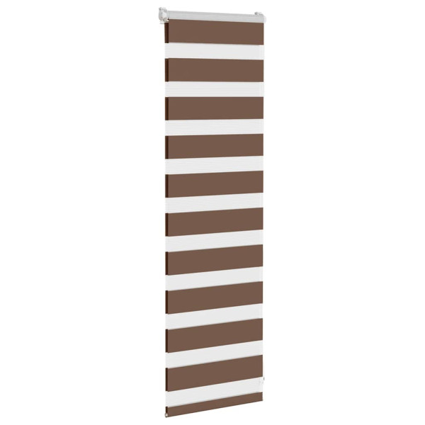 Estor cebra marrón 40x100 cm tejido ancho 35.9 cm poliéster D