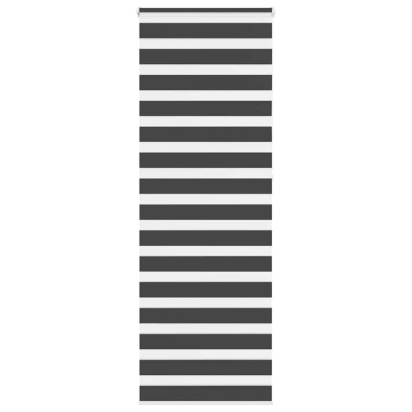 Estor cebra negro 80x230 cm tejido ancho 75.9 cm poliéster D