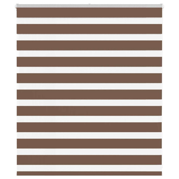 Estor cebra marrón 130x100 cm tejido ancho 125.9 cm poliéster D