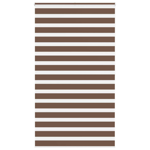 Estor cebra marrón 130x200 cm tejido ancho 125.9 cm poliéster D