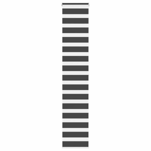 Estor cebra negro 50x200 cm tejido ancho 45.9 cm poliéster D