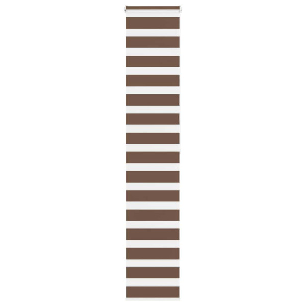 Estor cebra marrón 45x200 cm tejido ancho 40.9 cm poliéster D