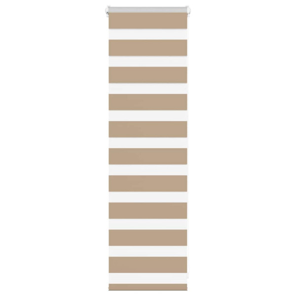 Estor cebra marrón arena tejido ancho 40.9 cm poliéster D