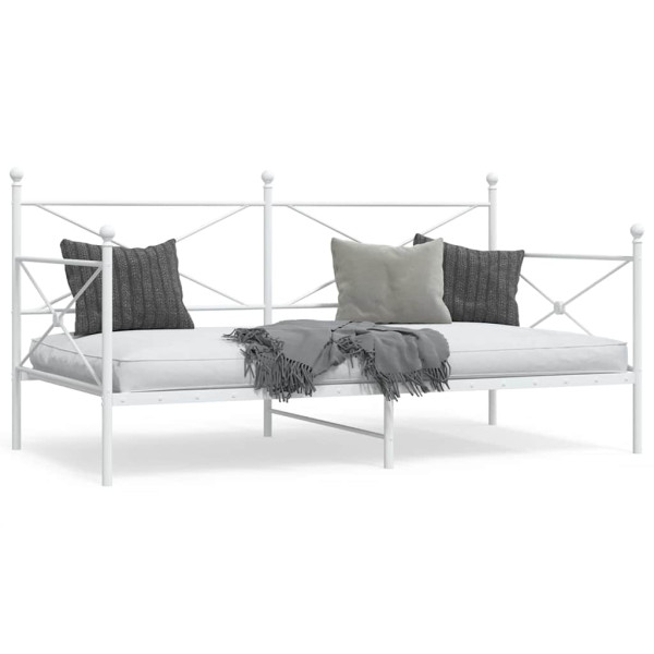 Diván sin colchón blanco 107x203 cm acero Diván sin colchón blanco 107x203 cm acero D