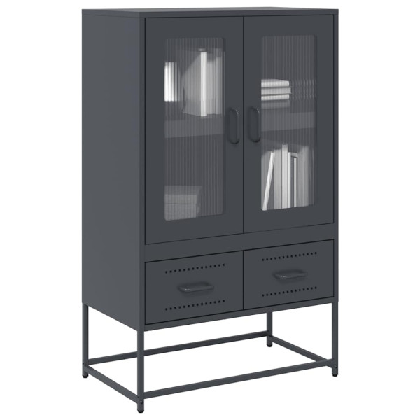 Aparador de acero antracita 68x39x111.5 cm Aparador de acero antracita 68x39x111.5 cm D