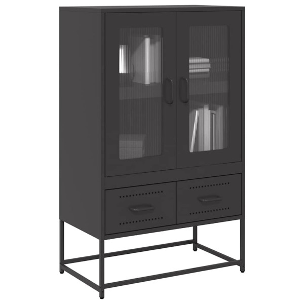 Aparador de acero negro 68x39x111.5 cm D