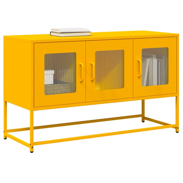 Mueble para TV acero laminado en frío amarillo 100.5x39x60.5 cm D