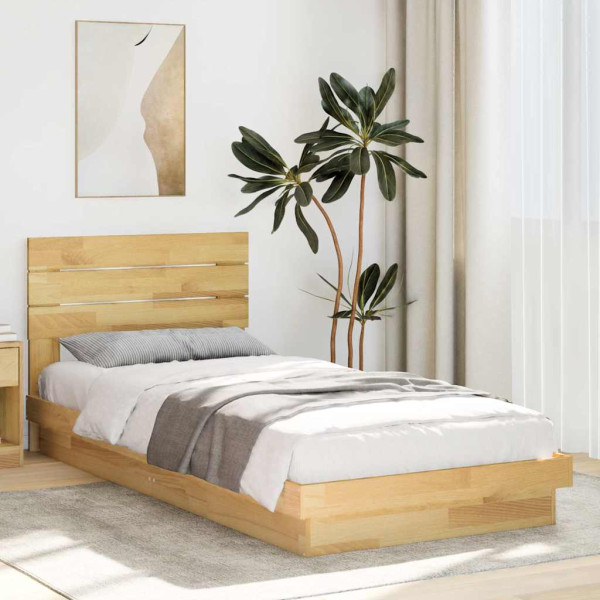 Estructura de cama con cabecero sin colchón 75x190 cm Estructura de cama con cabecero sin colchón 75x190 cm D