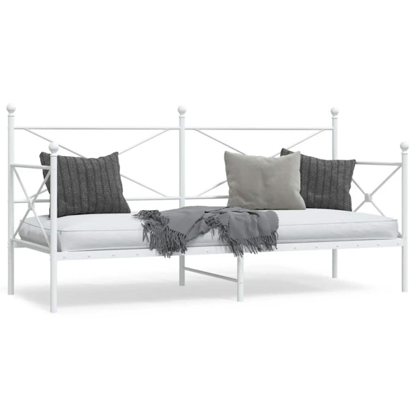 Diván sin colchón blanco 90x190 cm acero Diván sin colchón blanco 90x190 cm acero D