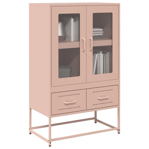 Aparador de acero rosa 68x39x111.5 cm Aparador de acero rosa 68x39x111.5 cm D