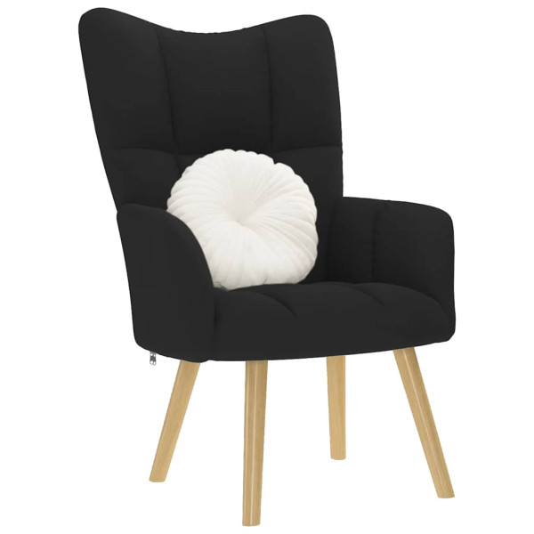 Sillón de relax de tela negro Sillón de relax de tela negro D