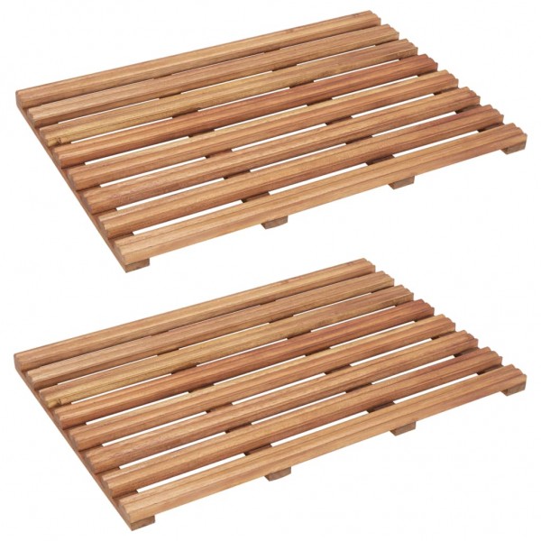 Almofadas de banho de madeira maciça de acacia de 2 x 56 cm D