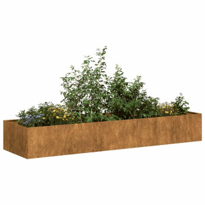Jardinera oxidada 280x80x40 cm acero corten D