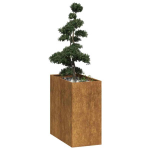 Jardinera oxidada 40x80x80 cm acero corten D