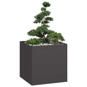 Jardinera acero negro 80x80x80 cm D