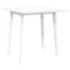 Mesa de comedor de madera maciza de caucho blanco 4