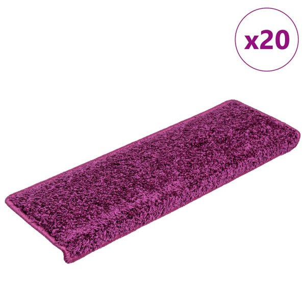 Alfombrilla escalera 20 uds 65x21x4 cm violeta D