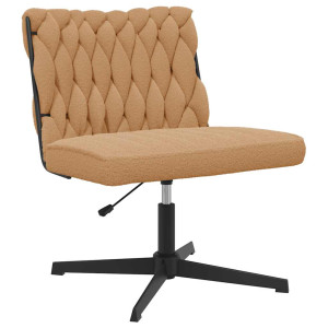Silla de oficina giratoria de tela beige H