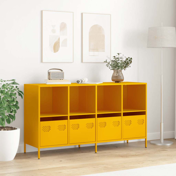 Aparador acero laminado en frío amarillo mostaza 135x39x73.5 cm M 3