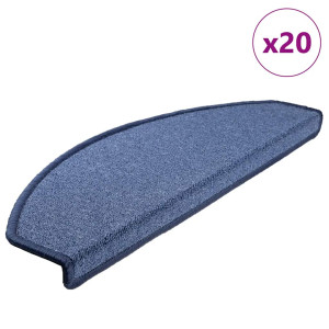 Alfombrilla escalera 20 uds azul 65x24x4 cm D