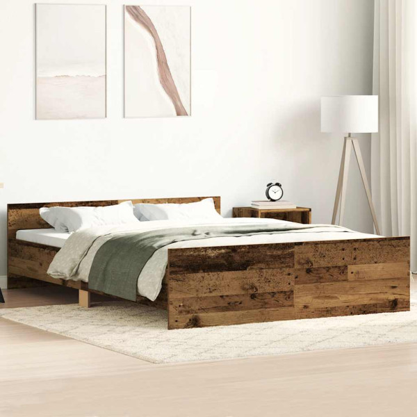 Estructura de cama sin colchón madera antigua 120x190 cm Estructura de cama sin colchón madera antigua 120x190 cm D