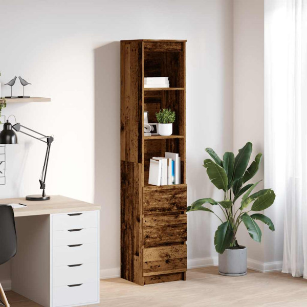 Aparador de madera vieja 37.5x35x180 cm Madera de ingeniería D