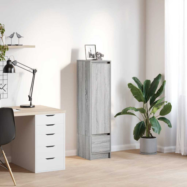 Aparador alto Sonoma gris 29.5x34x119.5 cm madera de ingeniería Aparador alto Sonoma gris 29.5x34x119.5 cm madera de ingeniería D
