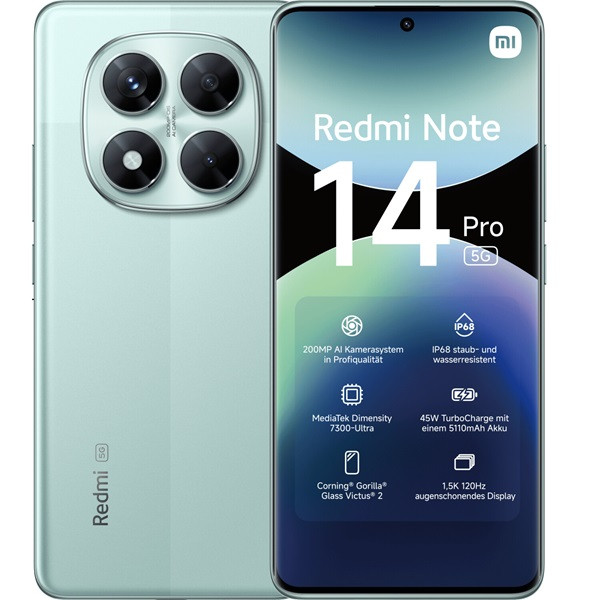 Xiaomi Nota do Redmi 14 Pro 5G dual sim 12GB RAM 512GB verde D